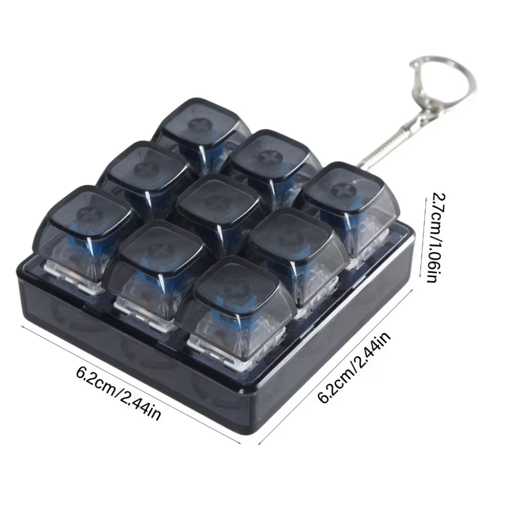 Relaxing 3/4/9 Keys Finger Keyboard Keycap Stress Relief Decompression Toy Gadget Pass the Time Pinch Toy Adult
