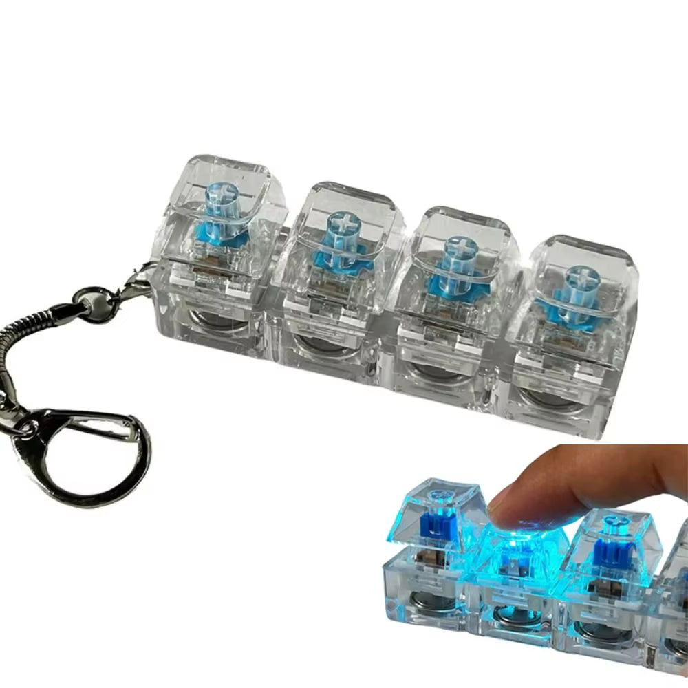 Relaxing 3/4/9 Keys Finger Keyboard Keycap Stress Relief Decompression Toy Gadget Pass the Time Pinch Toy Adult